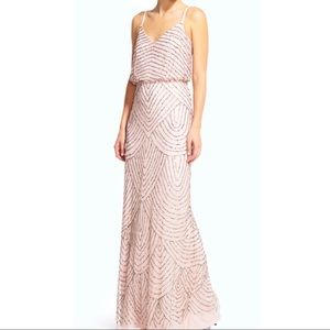 Adrianna Papell Art Deco blouson beaded gown